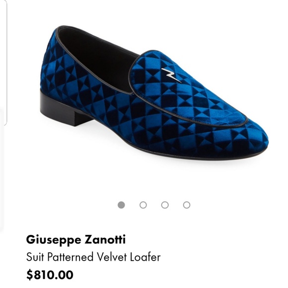 SOLD Giuseppe Zanotti Suit Patterned Velvet Loafer - Picture 2 of 7